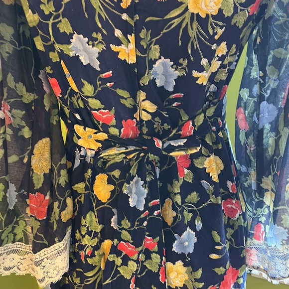 vintage 70s angel sleeve maxi dress - Picture 6 of 8